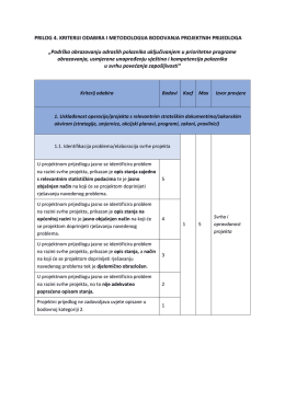 Prilog 4_Kriteriji odabira i metodologija