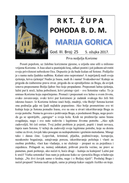 ŽUPNI LISTIĆ BROJ 25 godina treća