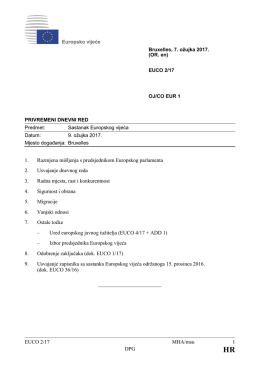EUCO 2/17 MHA/msu 1 DPG 1. Razmjena mi&scaron;ljenja s