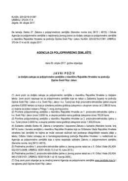Javni poziv za Općinu Sveti Filip i Jakov