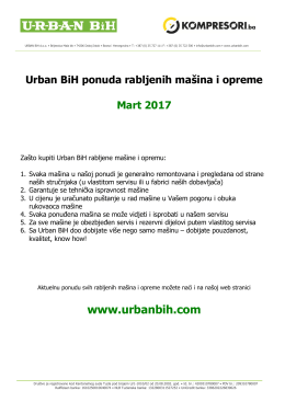 Katalog rabljenih masina i opreme Mart 2017