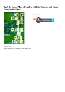 Epub Malo s Complete Guide to Canoeing