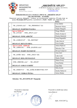 Delegiranje 17.kolo 1.NL "SREDIŠTE SPLIT"
