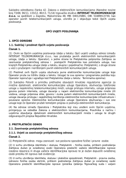Opći uvjeti poslovanja