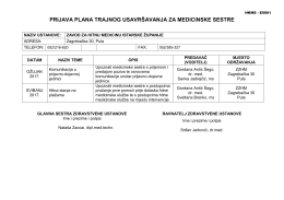 Prijava plana trajne edukacije za medicinske sestre