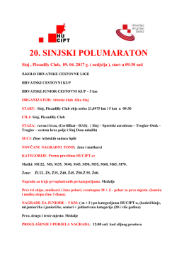 20.sinjski pm 2017 &ndash; raspis