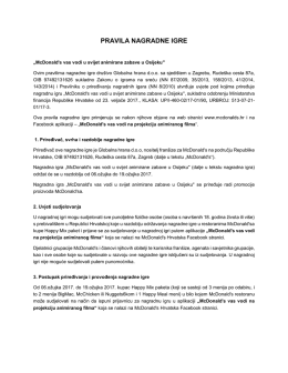 PRAVILA NAGRADNE IGRE