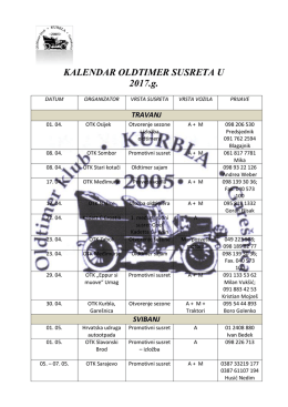 pogledaj kalendar - oldtimer klub kurbla