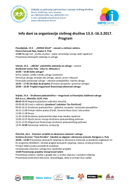 Info dani za organizacije civilnog dru&scaron;tva 13.3.