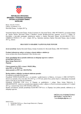 Obavijest o odabiru najpovoljnije ponude_javna rasvjeta_Kneza