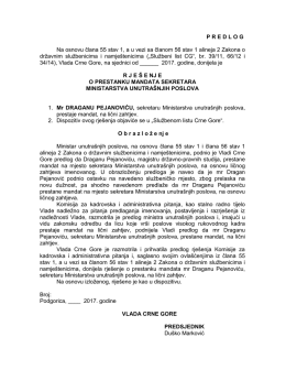 dokument - Vlada Crne Gore