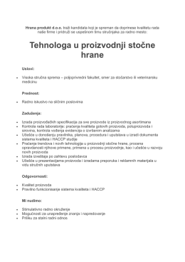Tehnologa u proizvodnji stočne hrane