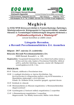 Megh&iacute;v&oacute; - EOQ MNB