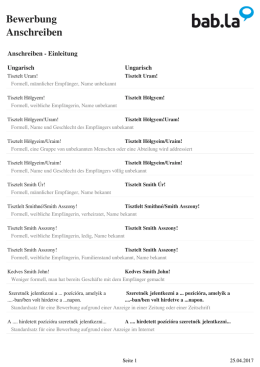 Bewerbung Anschreiben