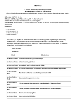 felh&iacute;v&aacute;s Pathol&oacute;gia