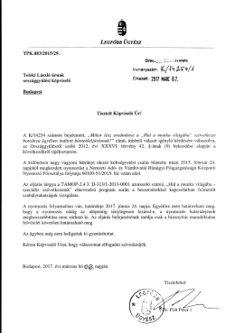 TPK.883/2015/29. Teleki László úrnak országgyűlési képviselő