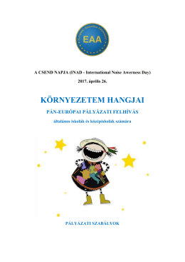 környezetem hangjai pán-európai pályázati felhívás