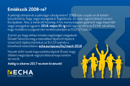 Emlékszik 2008-ra? - ECHA