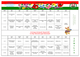 &Aacute;prilis havi &eacute;tlap let&ouml;lt&eacute;se.