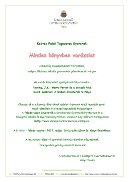 Kedves Felső Tagozatos Gyerekek!