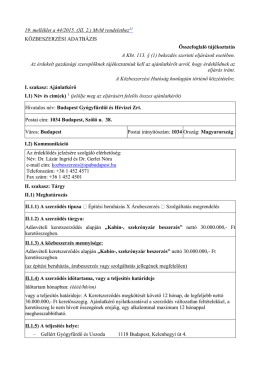 19. melléklet a 44/2015. (XI. 2.) MvM rendelethez31