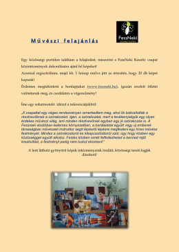FessNeki műv&eacute;szi felaj&aacute;nl&aacute;sa
