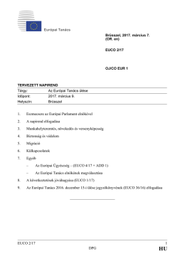 EUCO 2/17 1 DPG 1. Eszmecsere az Európai Parlament elnökével 2