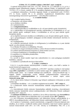 A tanév rendje 2016