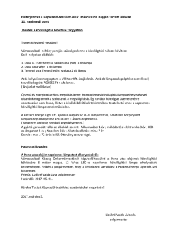 Előterjesztés - Vámosszabadi