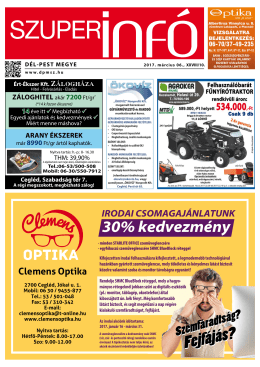 2017. m&aacute;rcius 06. - Szuperinf&oacute; D&eacute;l