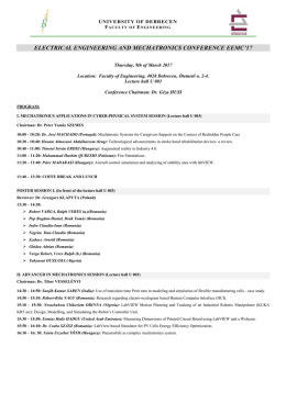 Program-Electrical Engineering and Mechatronics Conference