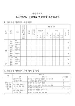 2017학년도 선행학습 영향평가 결과보고서