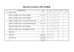 Big Data Academy 교육일정 안내