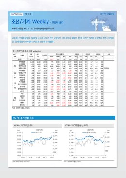 조선/기계 Weekly &ndash; 조선이 웃다
