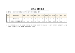 제안서 평가결과