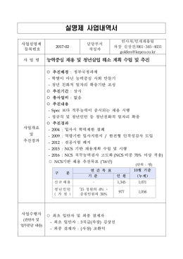 실명제 사업내역서