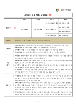 NCS기반 채용 직무 설명자료: 전산
