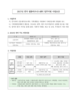 2017년 중국 필름비즈니스센터 입주지원 사업요강