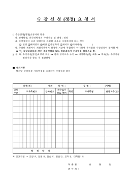수강신청 정정요청서
