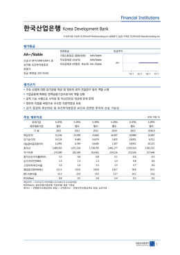 한국산업은행 - NICE신용평가