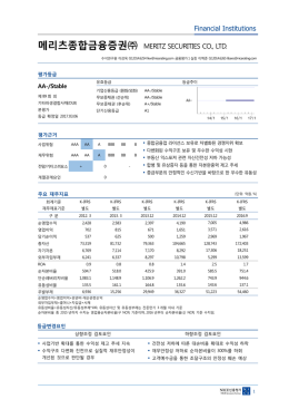 메리츠종합금융증권 - NICE신용평가