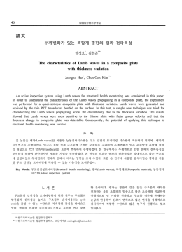 The characteristics of Lamb waves in a conψosite pI와e with