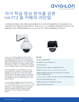 자가 학습 영상 분석을 갖춘 H4 PTZ 돔 카메라 라인업