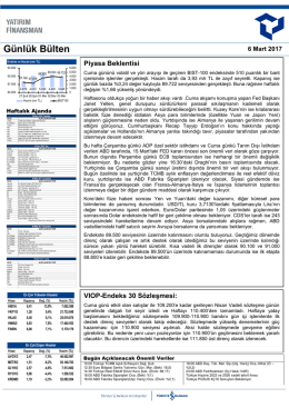 G&uuml;nl&uuml;k B&uuml;lten - Yatırım Finansman