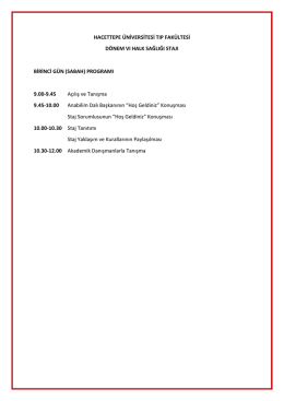 HACETTEPE ÜNİVERSİTESİ TIP FAKÜLTESİ DÖNEM VI HALK