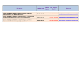 Üniversite Kadro Türü Kadro Sayısı Son Başvuru Tarihi İlan Linki