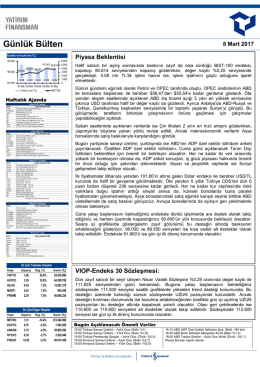 Günlük Bülten - Yatırım Finansman