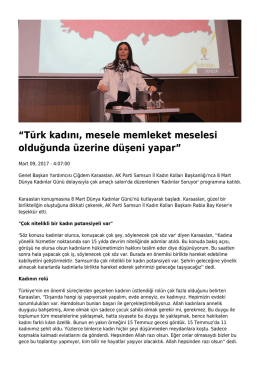 T&uuml;rk kadını, mesele memleket meselesi olduğunda
