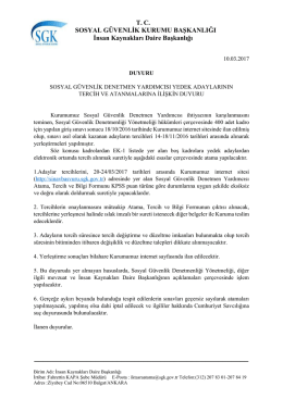 TC SOSYAL G&Uuml;VENLİK KURUMU BAŞKANLIĞI İnsan