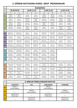 kurs programı